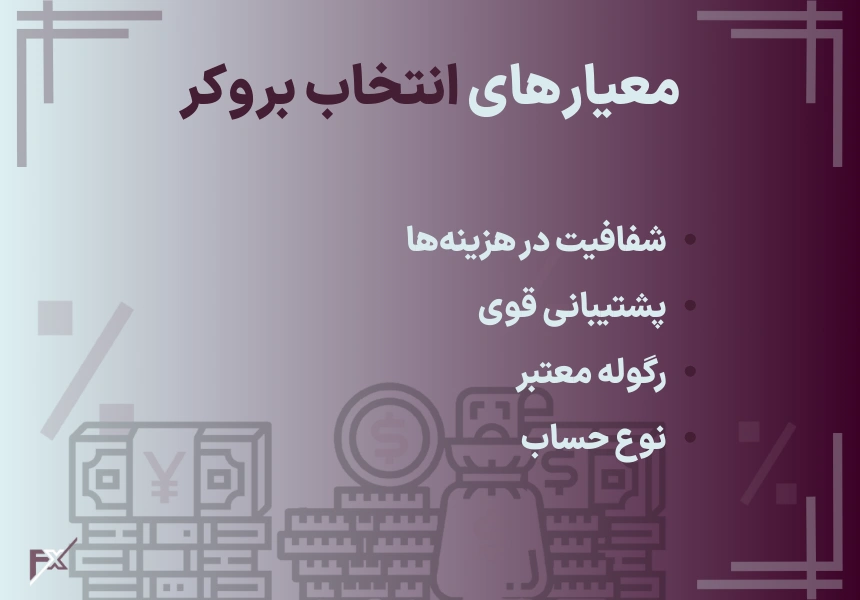 معیارهای انتخاب بروکر با کمترین هزینه