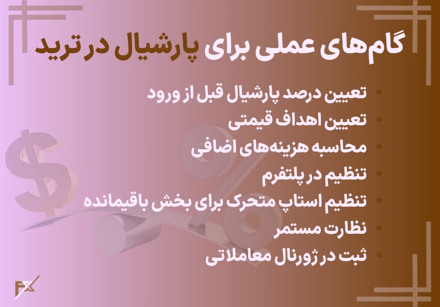 گام‌های عملی برای استفاد از پارشیال در ترید